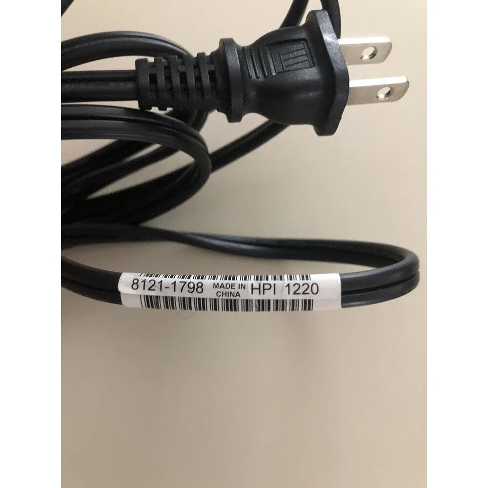 Genuine HP Printer 8121-1798 2-Prong Black Power Cord HPI 1220